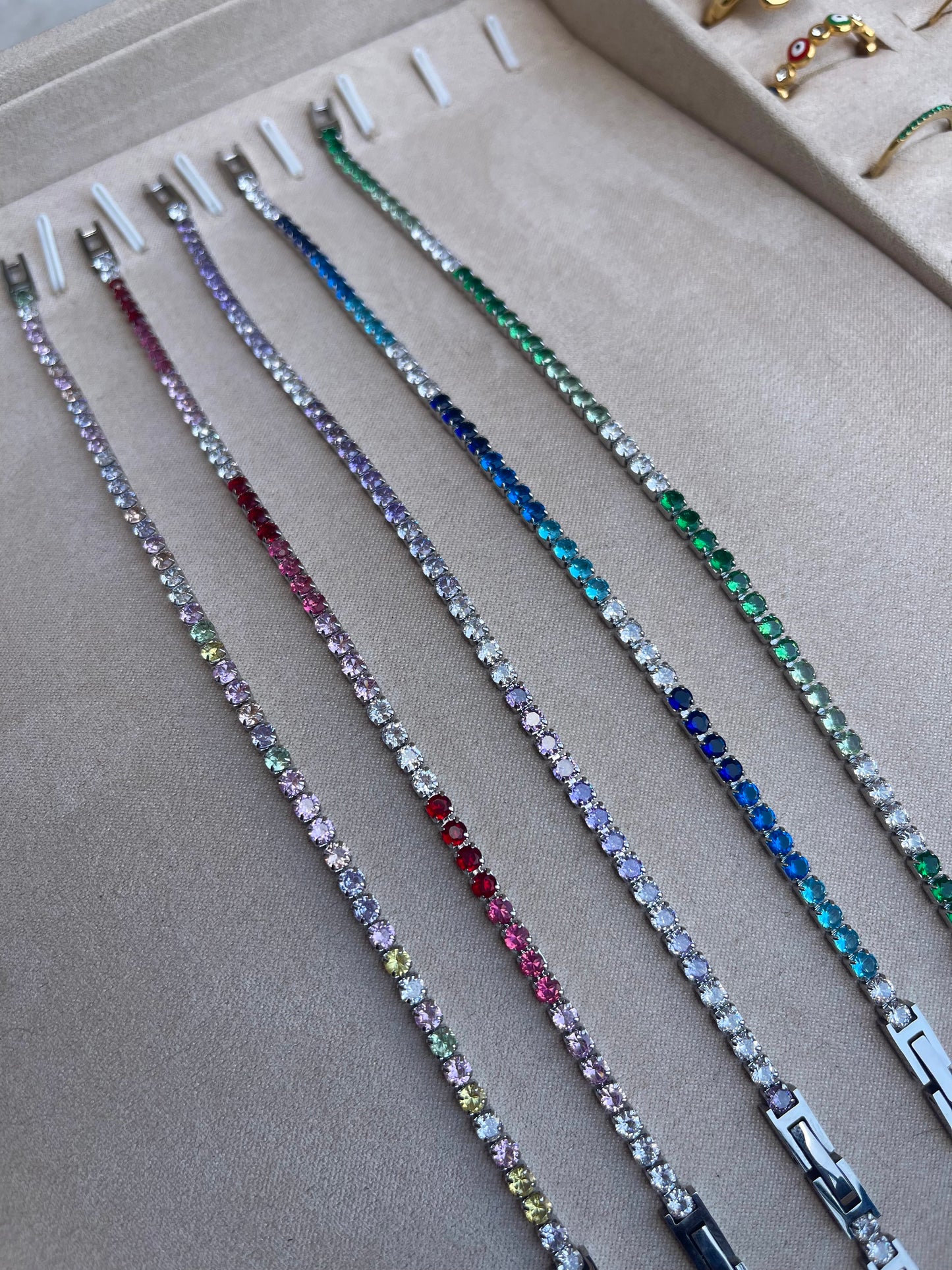 Bracciali tennis degradè