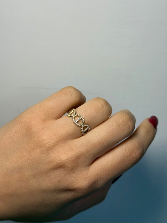 Anello CATENA CHIC PAVÈ