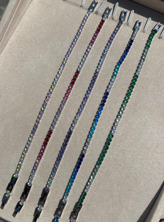 Bracciali tennis degradè