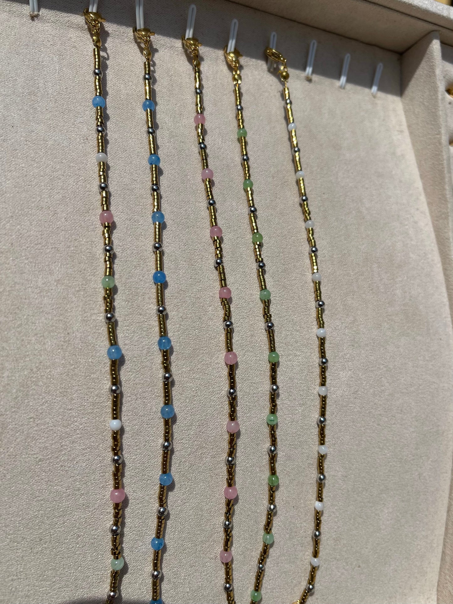 Bracciali basic con perline colorate