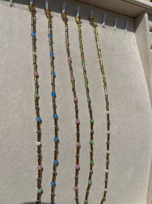 Bracciali basic con perline colorate