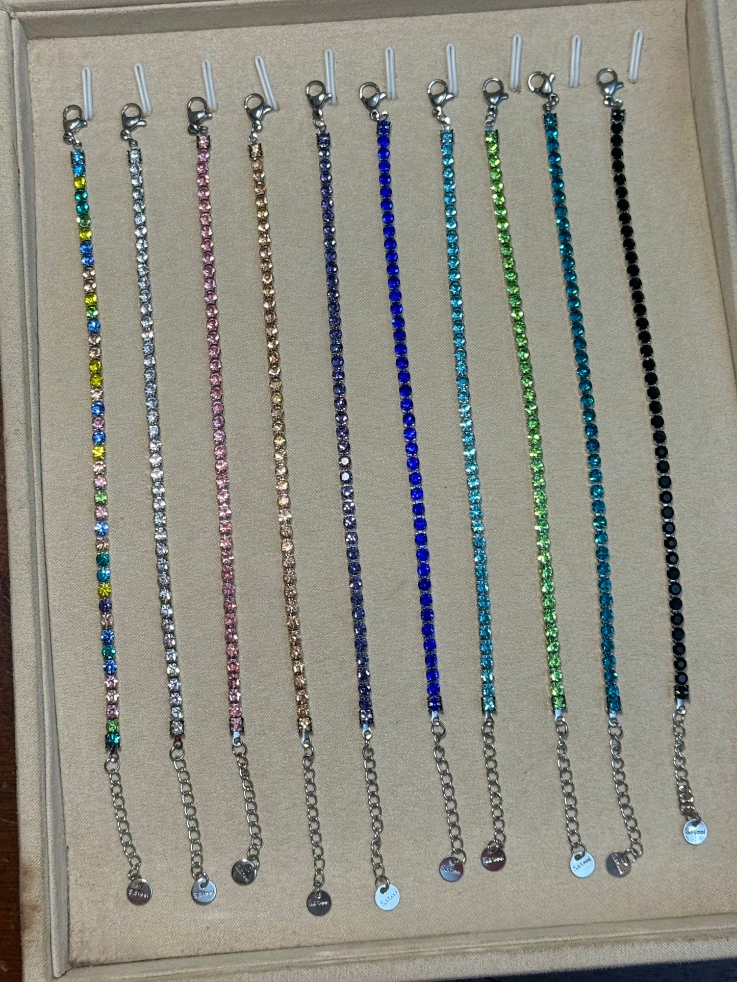 Bracciali tennis base argento