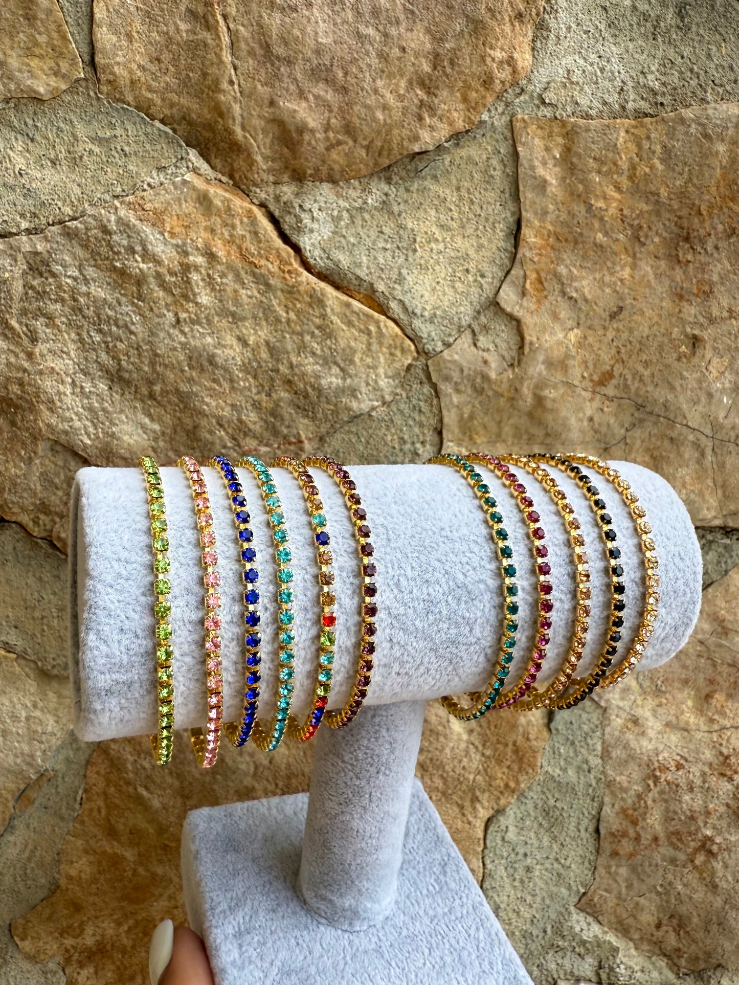 Bracciale tennis base oro
