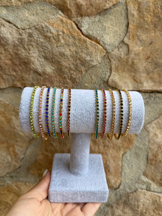 Bracciale tennis base oro